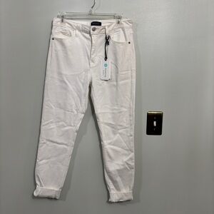 Just USA white skinny high rise raw hem Jeans size 30